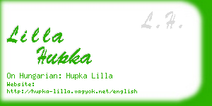 lilla hupka business card